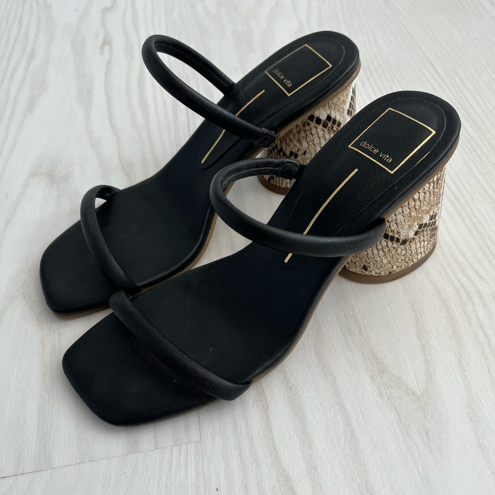Dolce Vita Black and Tan Heels